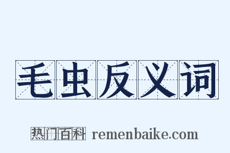毛虫反义词是什么意思的图片